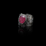 Yakut Doğal Taş Gümüş Unisex Yüzük (4ct) - Görsel 6