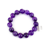 5A Kalite Ametist Doğal Taş Bileklik (11-12mm) - Görsel 6