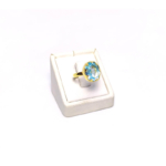 Blue Topaz Doğal Taş Gümüş Bayan Yüzük