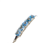 Blue Topaz Doğal Taş Gümüş Bileklik - Görsel 2