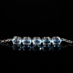 Blue Topaz Doğal Taş Gümüş Bileklik - Görsel 5