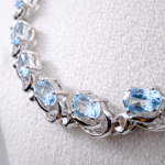 Blue Topaz Doğal Taş Gümüş Bayan Kolye - Görsel 2