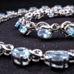Blue Topaz Doğal Taş Gümüş Bayan Kolye - Görsel 6
