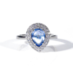 Blue Topaz Doğal Taş Gümüş Bayan Yüzük - Görsel 2