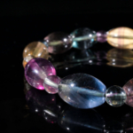 7A Kalite Multi Rainbow Florit Doğal Taş Bileklik (10-14mm) - Görsel 5