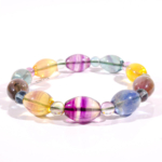 7A Kalite Multi Rainbow Florit Doğal Taş Bileklik (10-14mm)