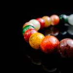 Renkli Garden Kuvars (Manzaralı Kuvars) Doğal Taş Bileklik (7,5-8,5mm) - Görsel 5