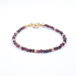 Garnet (Lal) Doğal Taş Çelik Bileklik - Görsel 3