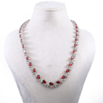 Garnet (Lal) Doğal Taş Gümüş Bayan Kolye - Görsel 3
