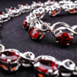 Garnet (Lal) Doğal Taş Gümüş Bayan Kolye - Görsel 6