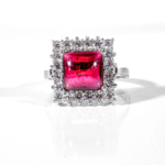 Lal (Garnet) Doğal Taş Gümüş Bayan Yüzük (7ct)