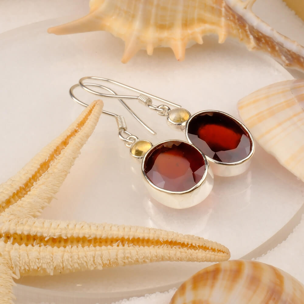 garnet-sitrin-tasi-kupe-konya-dogal-tas-evi-7.jpg Lal (Garnet) Sitrin Doğal Taş Gümüş Küpe - Görsel 1