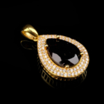 Garnet (Lal) Doğal Taş Gümüş Gold Bayan Kolye - Görsel 4