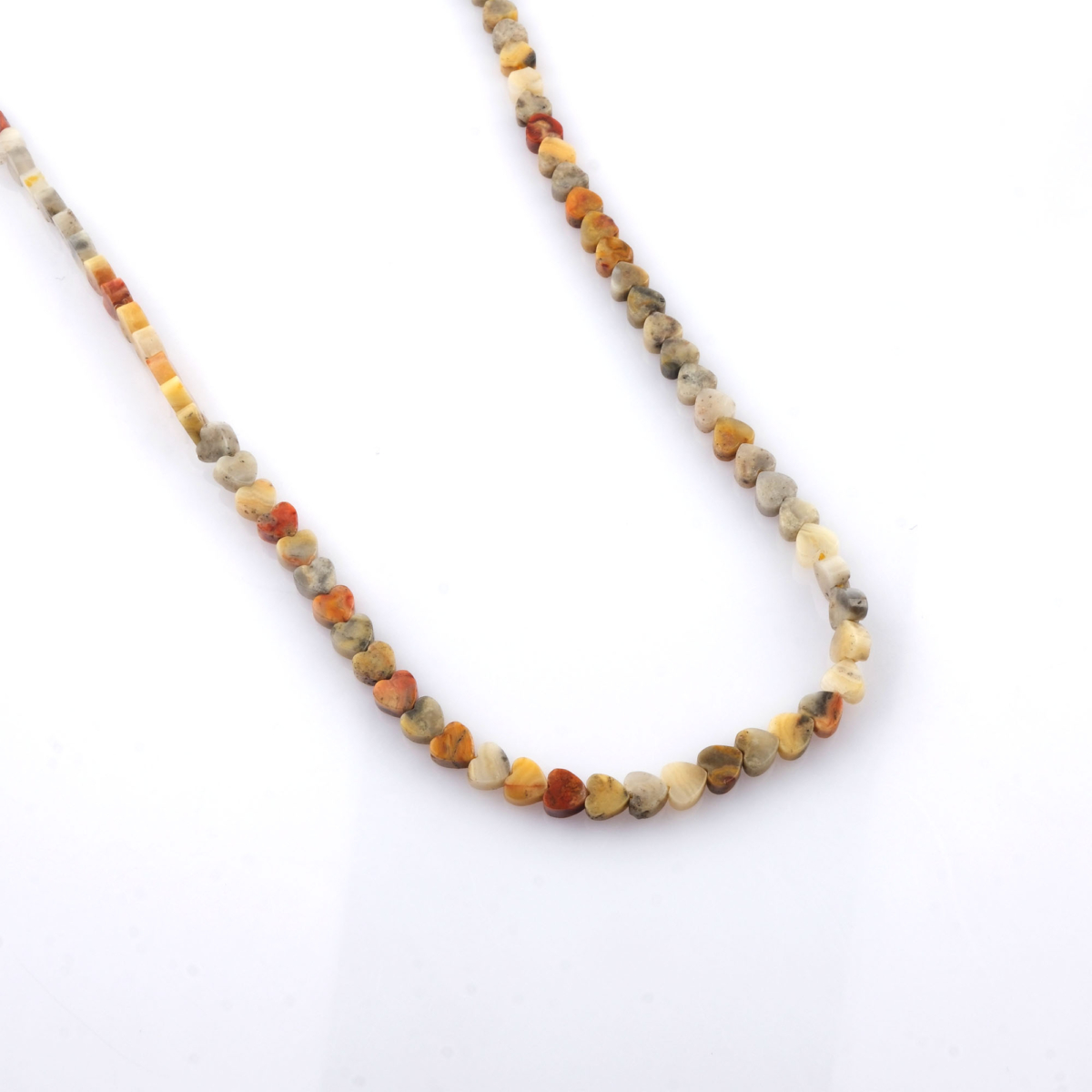 toptan doğal taş dizi mokait jasper 4mm kalp kesim profesyonel dizim için doğal taş