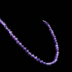 5A+ Kalite Faset Kesim Ametist Doğal Taş Gümüş (Gerdanlık) Kolye (6mm) - Görsel 6