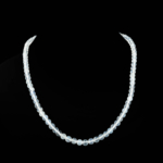 5A+ Kalite Ay Taşı Doğal Taş Gümüş (Gerdanlık) Kolye (6mm) - Görsel 5