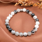 Rutil Kuvars Doğal Taş Bileklik (8mm)
