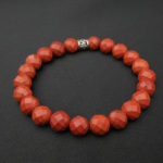 Kırmızı Jasper Doğal Taş Faset Bileklik (8mm) - Görsel 5