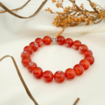 Kırmızı Akik Doğal Taş Feng Shui Şans Bileklik (10mm)