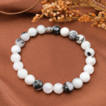 A Kalite Ay Taşı Doğal Taş Bileklik (8mm)
