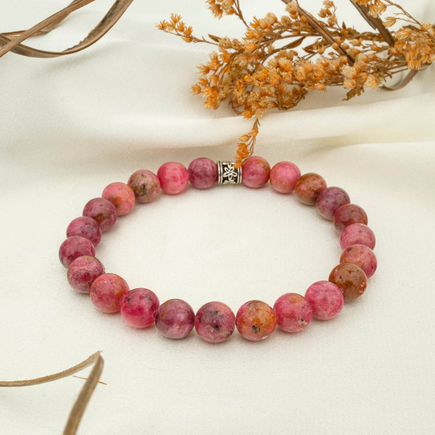 konya-dogal-tas-evi-dogal-tas-bileklik-137-0.jpg 4A+Kalite Pembe Rodonit Doğal Taş Bileklik (8mm) - Görsel 1