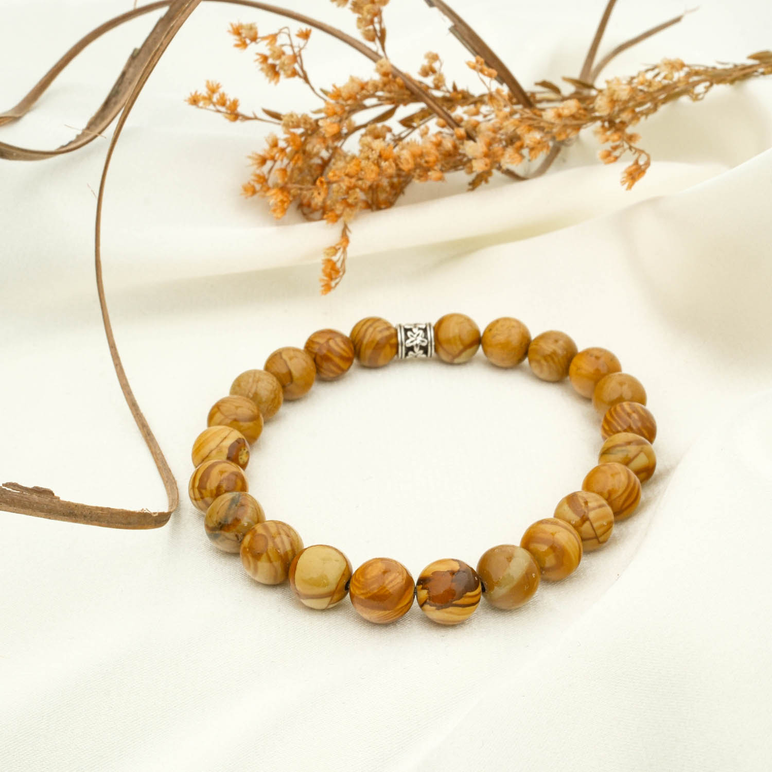konya-dogal-tas-evi-dogal-tas-bileklik-147-0.jpg Odun Jasper Doğal Taş Bileklik (8mm) - Görsel 1