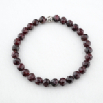 Lal (Garnet) Taşı Faset Kesim Bileklik (6mm) - Görsel 3
