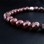 Lal (Garnet) Taşı Faset Kesim Bileklik (6mm) - Görsel 6