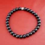 4A+Kalite Shungite (Şungit) Doğal Taş Bileklik (6mm) - Görsel 5