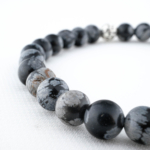 Kar Obsidyen Doğal Taş Bileklik (6mm) - Görsel 4
