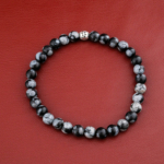 Kar Obsidyen Doğal Taş Bileklik (6mm) - Görsel 5