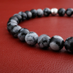 Kar Obsidyen Doğal Taş Bileklik (6mm) - Görsel 6