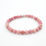 Pembe Rodonit Doğal Taş Bileklik (6mm) - Görsel 2