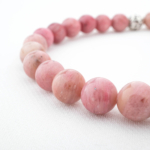 Pembe Rodonit Doğal Taş Bileklik (6mm) - Görsel 4