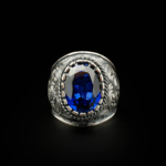 Orijinal Safir Doğal Taş Gümüş Erkek Yüzük (13,5ct) - Görsel 5