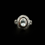 Blue Topaz Doğal Taş Gümüş Erkek Yüzük - Görsel 5