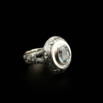 Blue Topaz Doğal Taş Gümüş Erkek Yüzük - Görsel 6