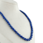 5A+ Kalite Lapis Lazuli Doğal Taş Gümüş (Gerdanlık) Kolye (6mm) - Görsel 3
