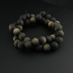 Özel Gold Mat Obsidyen Doğal Taş Dizi (8-9mm) - Görsel 7