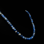 4A+ Kalite Faset Sodalit Doğal Taş Gümüş (Gerdanlık) Kolye (6mm) - Görsel 6