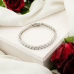 Özel Swarovski Taşlı 925 Ayar Gümüş Tasarımlı Bileklik