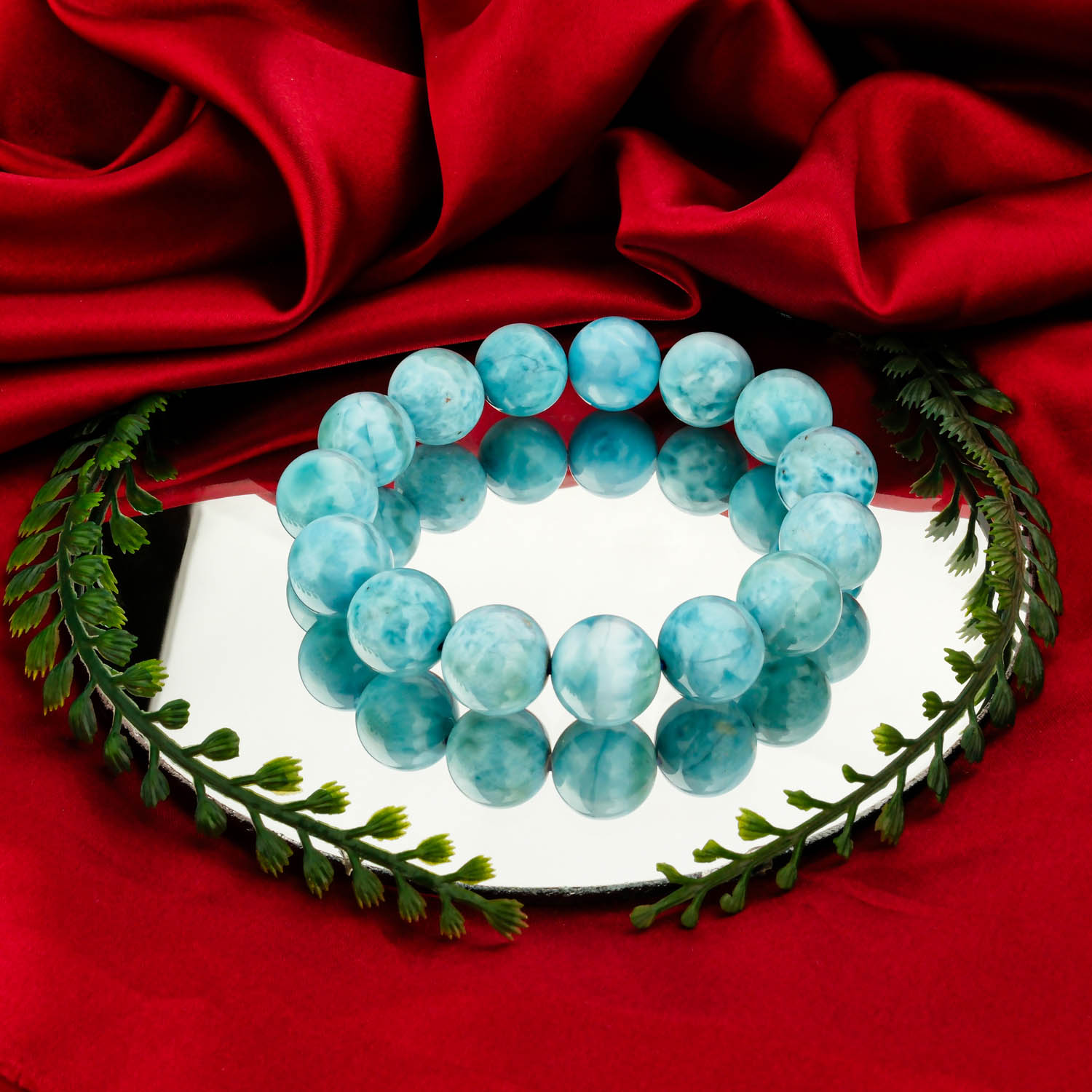 konya-dogaltas-evi-6a-kalite-larimar-dogal-tas-bileklik.jpg 6A+ Kalite Larimar Doğal Taş Bileklik (13-14mm) - Görsel 1