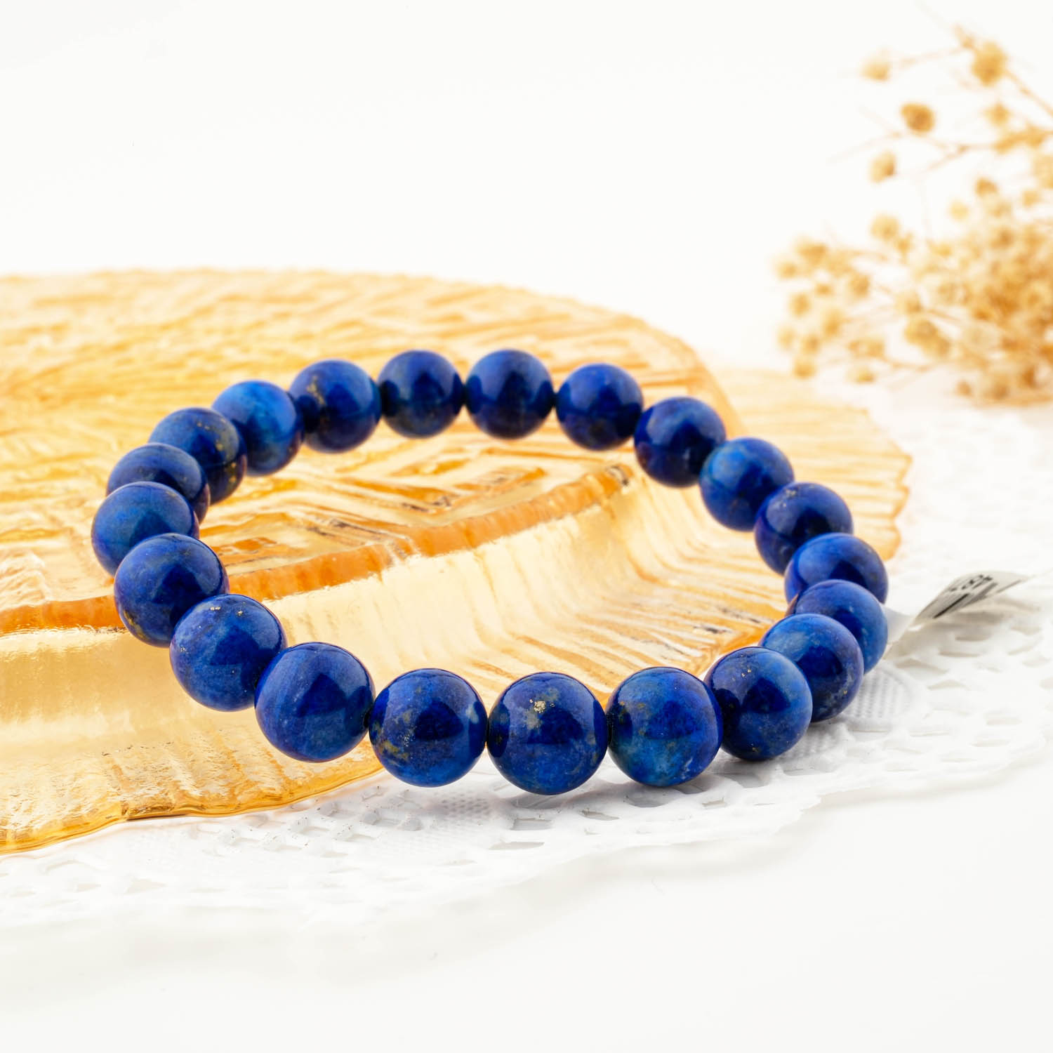 konya-dogaltas-evi-6a-plus-kalite-lapis-lazuli-dogal-tas-bileklik 6A+ Kalite Lapis Lazuli Doğal Taş Bileklik (12-13mm) - Görsel 1