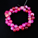 Pembe Akik Doğal Taş Dizi (8mm) - Görsel 6