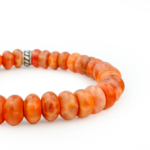 Ateş Akik Doğal Taş Rondel Bileklik (8mm) - Görsel 4