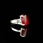 Yemen Akiği Doğal Taş Gümüş Bayan Yüzük - Görsel 5