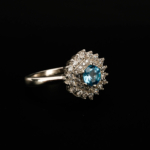 Blue Topaz Taşı 925 Ayar Gümüş Tasarımlı Yüzük - Görsel 5