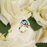Blue Topaz Taşı 925 Ayar Gümüş Erkek / Kadın (Unisex) El İşçiliği Yüzük