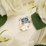 Blue Topaz Taşı 925 Ayar Gümüş Erkek / Kadın (Unisex) El İşçiliği Yüzük