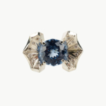 Blue Topaz Taşı 925 Ayar Gümüş Erkek / Kadın (Unisex) El İşçiliği Yüzük - Görsel 2